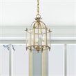 Beaumont Lane Contemporary 3 Light Antique Brass Chain Hang/Ceiling Mount