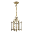 Beaumont Lane Contemporary 3 Light Antique Brass Chain Hang/Ceiling Mount