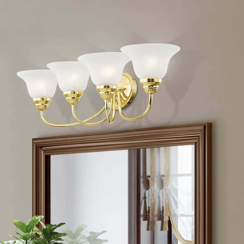 Beaumont Lane Contemporary Steel Bath Light in Polished Brass