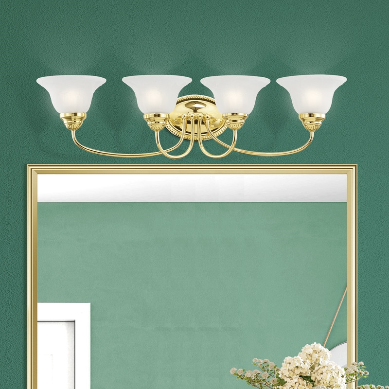 Beaumont Lane Contemporary Steel Bath Light in Polished Brass