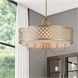Beaumont Lane Contemporary 6 Light Pendant Light in Soft Gold