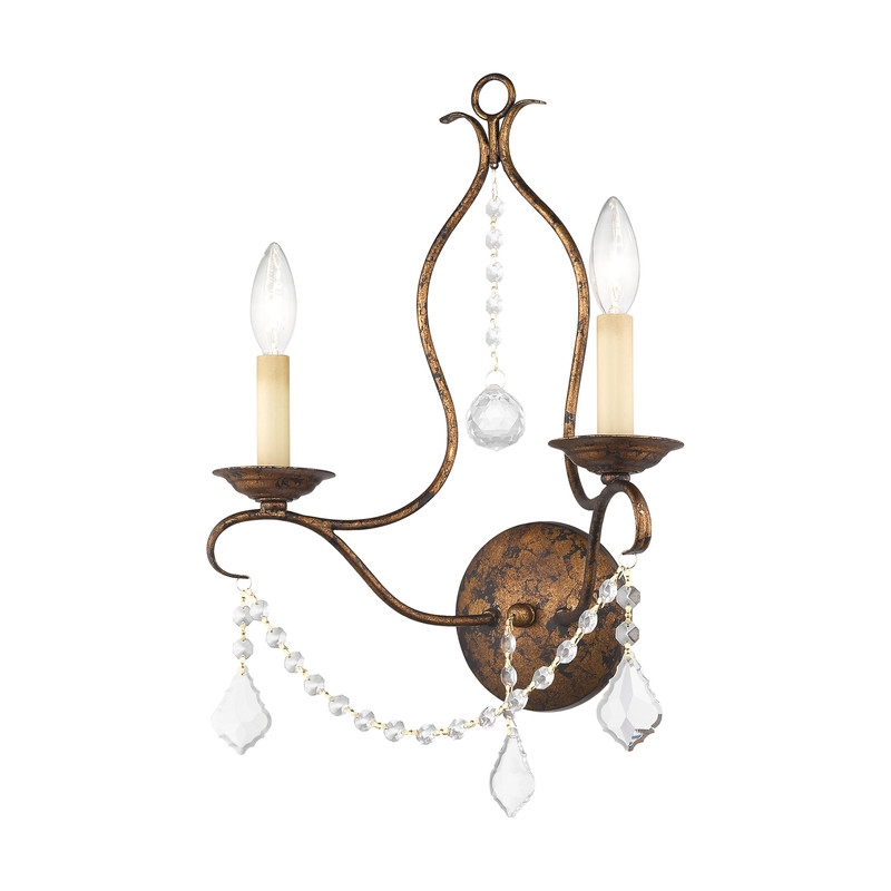 Beaumont Lane Contemporary 2 Light Venetian Golden Bronze Wall Sconce