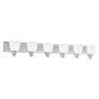 Beaumont Lane Contemporary 6 Light Brushed Nickel Bath Light