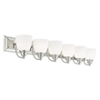 Beaumont Lane Contemporary 6 Light Brushed Nickel Bath Light
