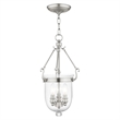 Beaumont Lane Contemporary 3 Light Brushed Nickel Chain Lantern