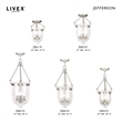 Beaumont Lane Contemporary 3 Light Brushed Nickel Chain Lantern