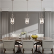 Beaumont Lane Contemporary 3 Light Brushed Nickel Chain Lantern