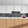 Beaumont Lane Contemporary 3 Light Brushed Nickel Chain Lantern