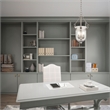 Beaumont Lane Contemporary 3 Light Brushed Nickel Chain Lantern