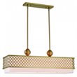 Beaumont Lane Contemporary 9 Light Linear Chandelier in Soft Gold