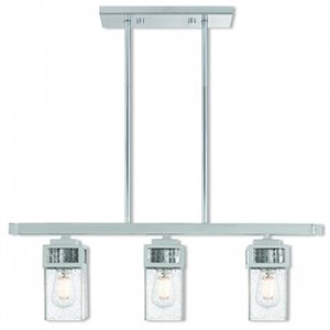 Beaumont Lane Contemporary 3 Light Linear Chandelier in Polished Chrome