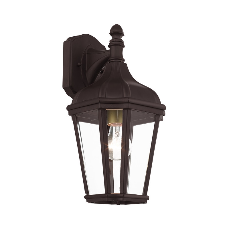 Beaumont Lane Contemporary Aluminum Outdoor Wall Lantern in Bronze