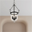 Beaumont Lane Contemporary Steel 3 Light Black Chain Lantern
