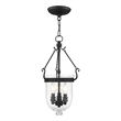 Beaumont Lane Contemporary Steel 3 Light Black Chain Lantern