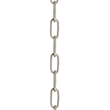 Beaumont Lane Contemporary Polished Nickel 3' Standard Decorative Chain