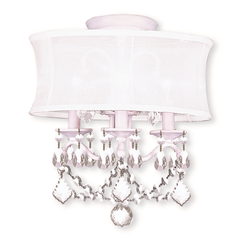 Beaumont Lane Contemporary 3 Light White Chandelier/Ceiling Mount