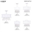 Beaumont Lane Contemporary 3 Light White Chandelier/Ceiling Mount