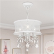Beaumont Lane Contemporary 3 Light White Chandelier/Ceiling Mount