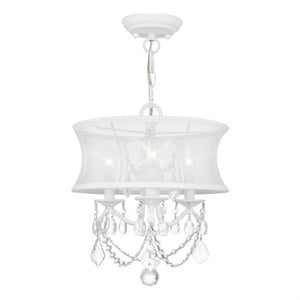 Beaumont Lane Contemporary 3 Light White Chandelier/Ceiling Mount