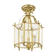 Beaumont Lane Contemporary 3 Light Polished Brass Chain Hang/Ceiling Mount