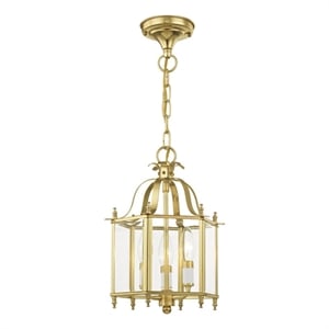 Beaumont Lane Contemporary 3 Light Polished Brass Chain Hang/Ceiling Mount