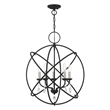 Beaumont Lane Transitional 5-Light Metal Chandelier in Black