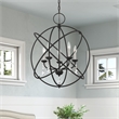 Beaumont Lane Transitional 5-Light Metal Chandelier in Black