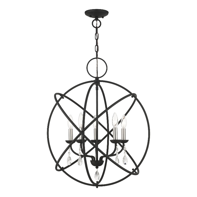 Beaumont Lane Transitional 5-Light Metal Chandelier in Black