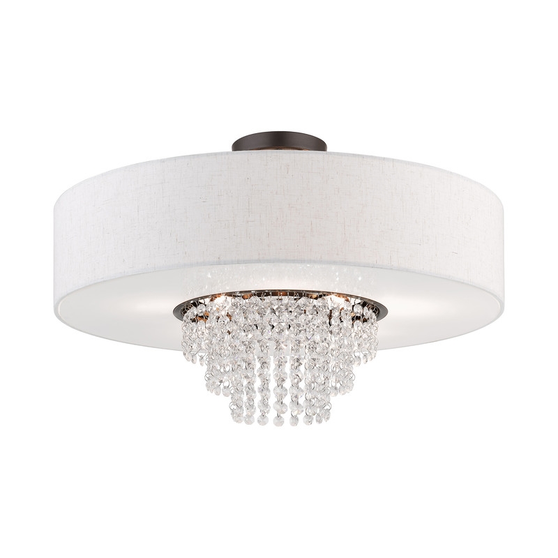Beaumont Lane Contemporary 5 Light Semi Flush Mount in English Bronze