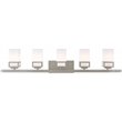 Beaumont Lane Contemporary 5 Light Bath Vanity Light in Nickel