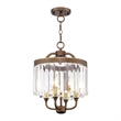 Beaumont Lane Contemporary Convertible Mini Chandelier Ceiling Mount in Bronze
