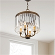 Beaumont Lane Contemporary Convertible Mini Chandelier Ceiling Mount in Bronze