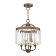 Beaumont Lane Contemporary Convertible Mini Chandelier Ceiling Mount in Bronze