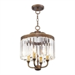 Beaumont Lane Contemporary Convertible Mini Chandelier Ceiling Mount in Bronze