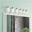 Beaumont Lane Contemporary 6 Light Polished Chrome Bath Light
