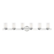 Beaumont Lane Contemporary 6 Light Polished Chrome Bath Light