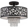 Beaumont Lane Contemporary 2 Light Semi Flush Mount in Bronze