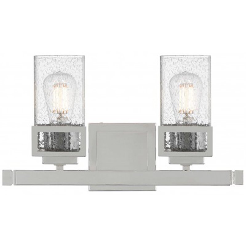 Beaumont Lane Contemporary 2 Light Bath Vanity Light in Polished Chrome