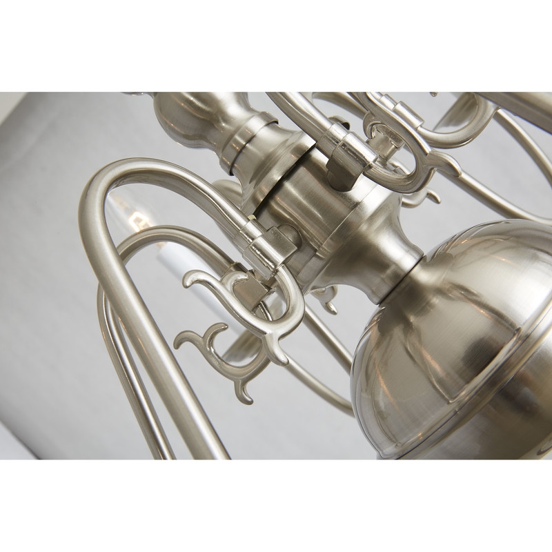 Beaumont Lane Contemporary 6 Light Brushed Nickel Chandelier