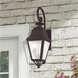Beaumont Lane Contemporary 2 Light Bronze Outdoor Wall Lantern