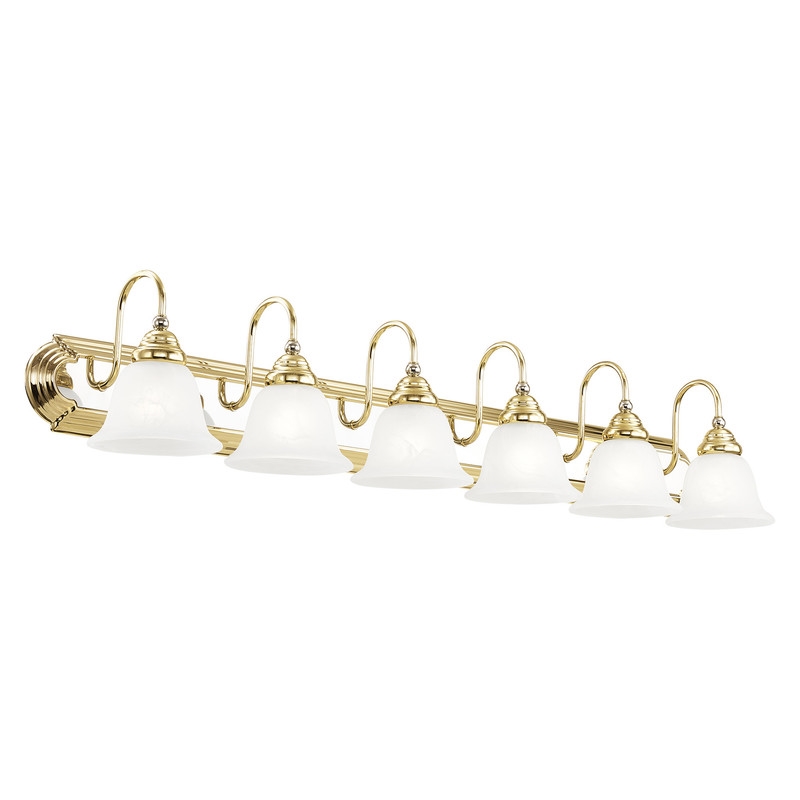 Beaumont Lane Contemporary 6 Bath Polished Brass and Chrome Light in Multi-Color