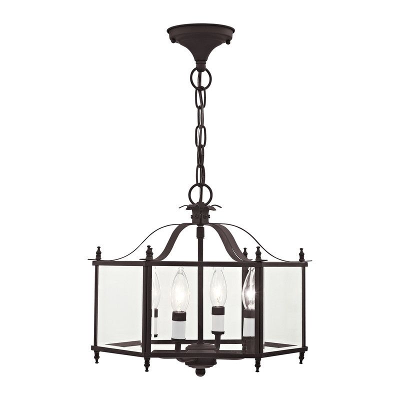 Beaumont Lane Contemporary 4 Light Bronze Chain Hang/Ceiling Mount