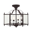Beaumont Lane Contemporary 4 Light Bronze Chain Hang/Ceiling Mount