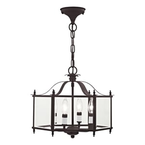 Beaumont Lane Contemporary 4 Light Bronze Chain Hang/Ceiling Mount