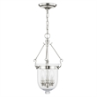 Beaumont Lane Contemporary 3 Light Polished Nickel Chain Lantern