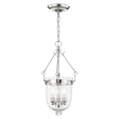 Beaumont Lane Contemporary 3 Light Polished Nickel Chain Lantern