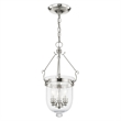 Beaumont Lane Contemporary 3 Light Polished Nickel Chain Lantern