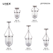 Beaumont Lane Contemporary 3 Light Polished Nickel Chain Lantern