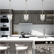 Beaumont Lane Contemporary 3 Light Polished Nickel Chain Lantern