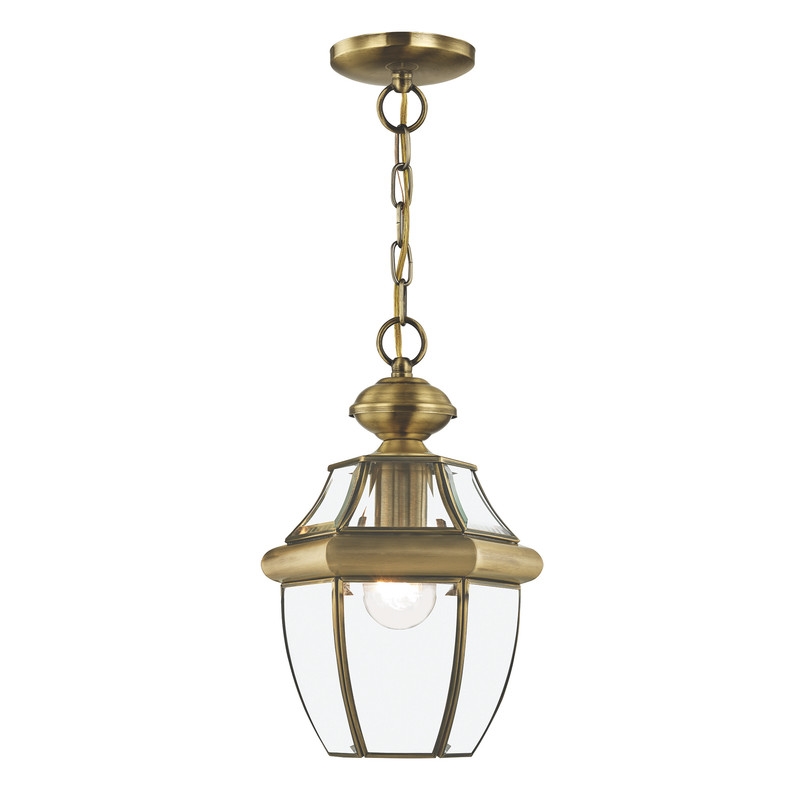 Beaumont Lane Contemporary 1 Light Antique Brass Outdoor Lantern